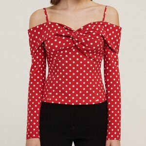NWT Anouki Polka Dot‎ Blouse 2